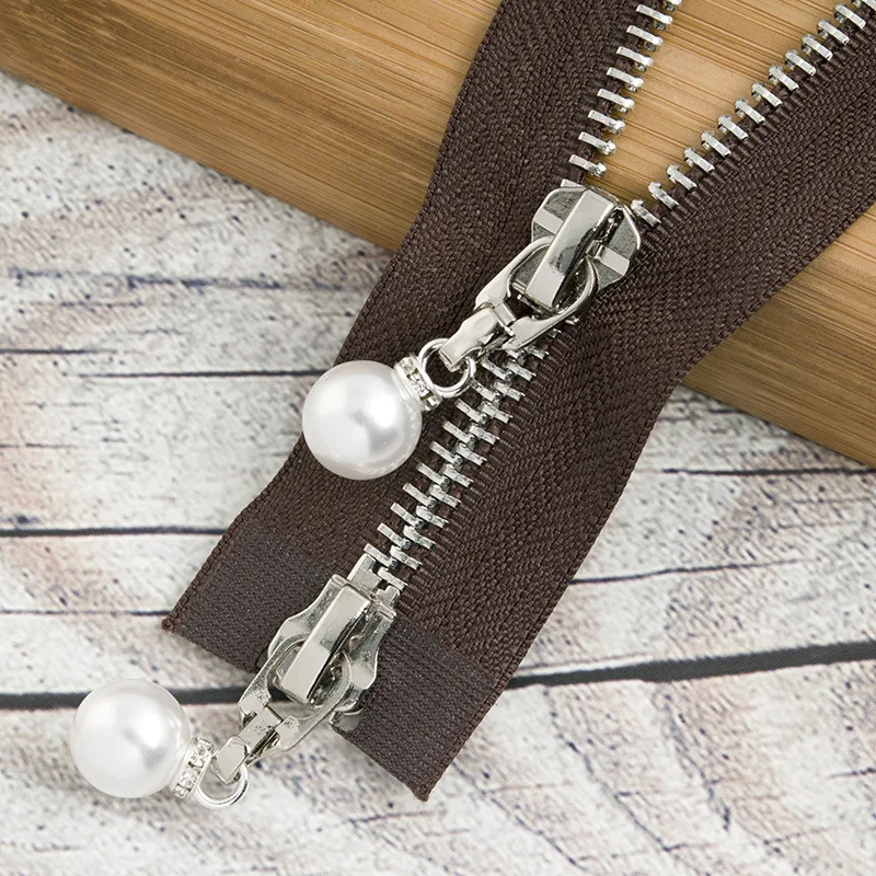 coffeesilver120cm 1/2 шт. 85 см 120 см 5# разъемная застежка-молния жемчужные металлическая молния eco-friendly открытые пальто куртки застежки-молнии для шитья одежды застежки-молнии для рукоделия KY969 - Цвет: coffeesilver120cm