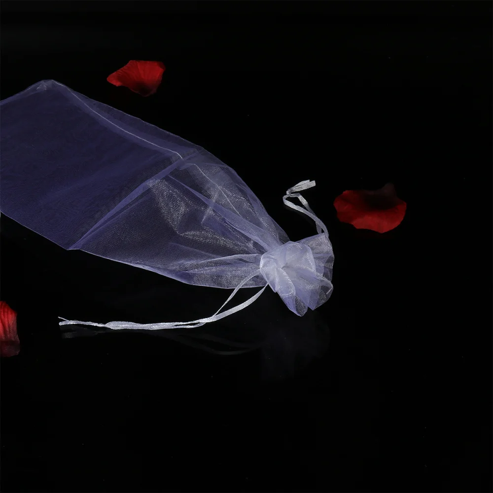 

10pcs Sheer Organza Bottle Cover Wrap Gift Bags (White)