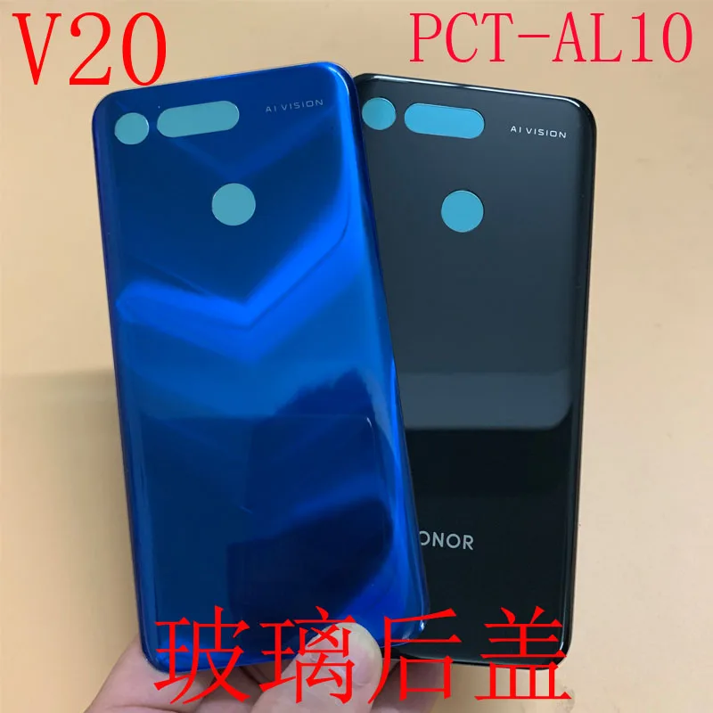 Задняя крышка батарейного отсека для Huawei Honor View 20 стеклянная панель дверной