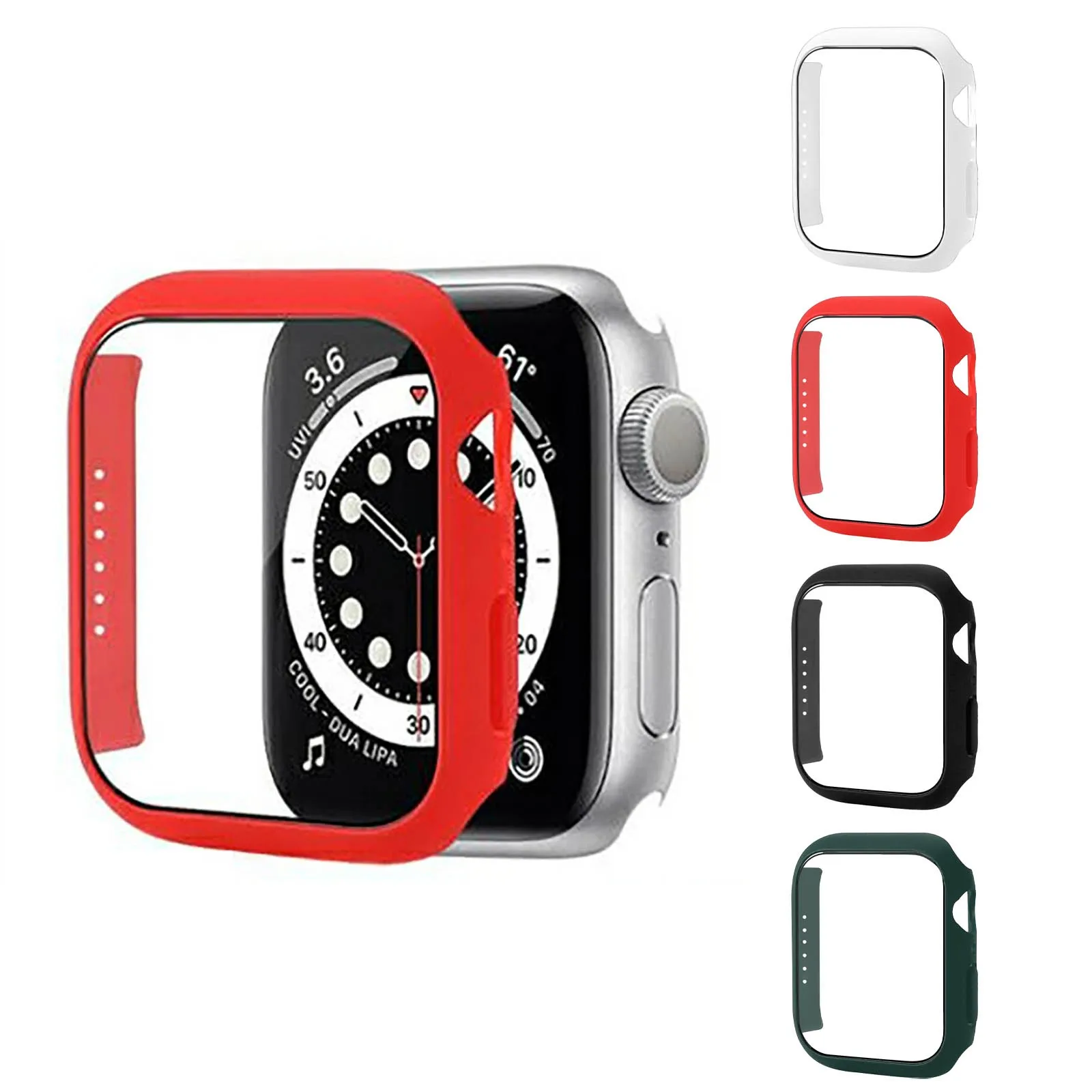 

Новый ультратонкий защитный экран из закаленного стекла, подходит для Apple Watch серии 7 IWatch 45 мм, поликарбонатный круглый защитный чехол