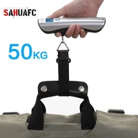 handled digital weighing steelyard mini luggage scale for fishing travel suitcase electronic hanging hook scale kitchen tool