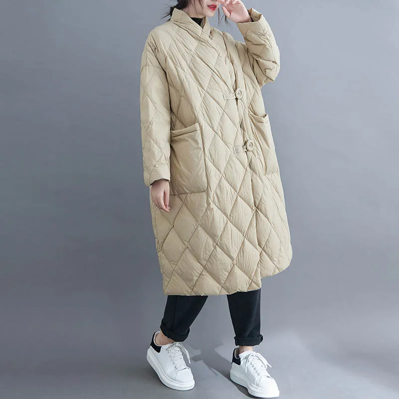 Новинка 2020 осенне зимняя женская длинная куртка большого размера стеганая