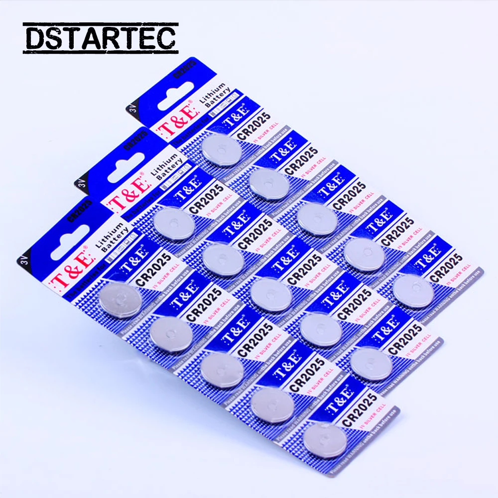5pcs 30mAh Cell Coin Button Batteries CR2025 DL2025 BR2025 KCR2025 CR 2025 3V Lithium Battery For Watch Toys LED Light |