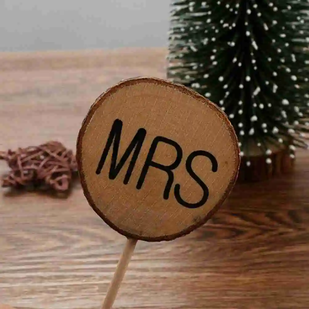 3 шт./компл. Mr Mrs торт Топпер деревянный топ с нарядной юбкой флаг Английский