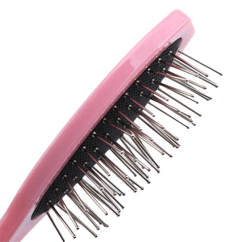 

Practical Hair Comb Hair Massage Brush Wig Steel Hairbrush Comb Anti-static Hair Brush Styling Tool Scalp Massager