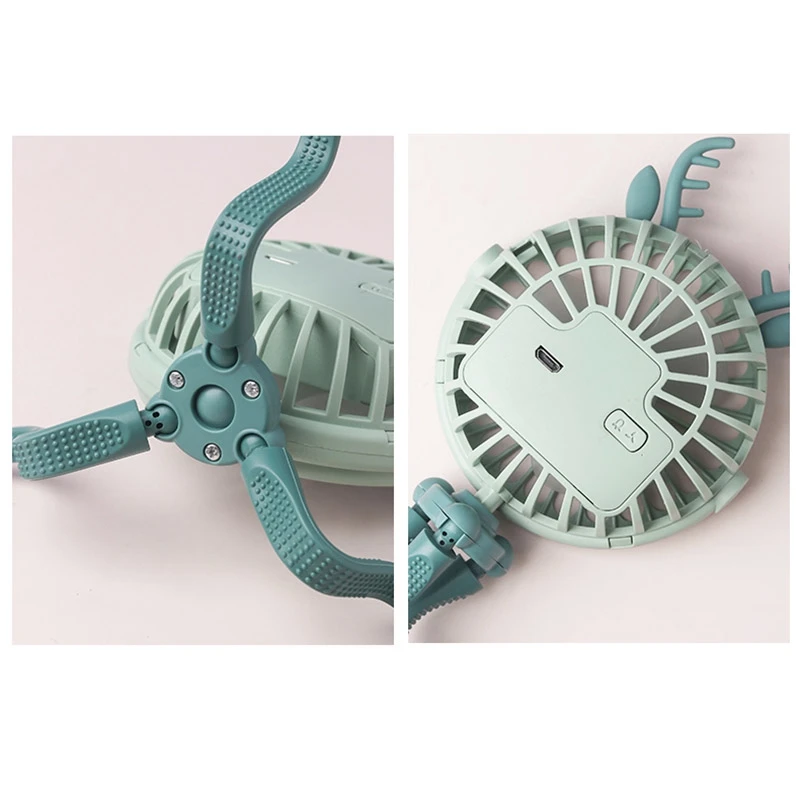 

Cute Cartoons Octopus Portable USB Fans Handheld Baby Stroller Bracket Silent Fan Mini Stand Fans