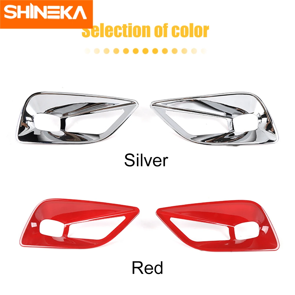 

SHINEKA Car Stickers For Jeep Cherokee Car Front Fog Light Lamp Decoration Cover Sticker Accessories For Jeep Cherokee 2019+