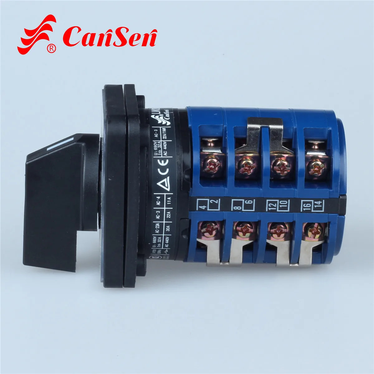 CANSEN LW26-32 C26 32A поворотный кулачковый переключатель двигателя 0-Y-D звезда Дельта 16 терминалов