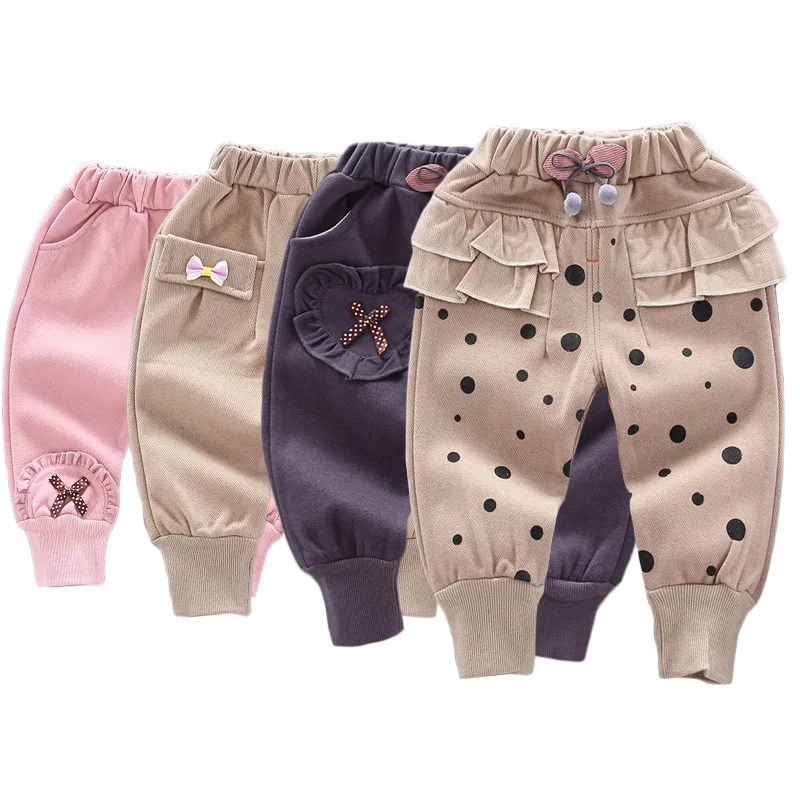 

New 2020 Autumn Winter Kids Thicken Velvet Trousers For 0-5Y Baby Girl Children Warm Clothes Girls Loose Harem Pants Leggings
