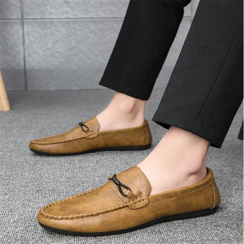 

Men Boat Shoes 2021 New Autumn Loafers Fashion Shoes Men Casual Shoes Comfy Luxury Leather Men's Flats Design Man Footwear