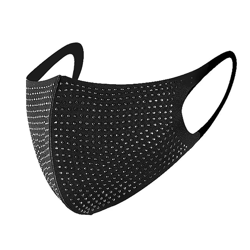 4 шт. Пылезащитная маска для лица с блестками и бриллиантами | Тематическая одежда