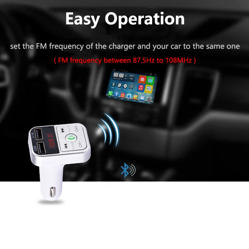 Bluetooth беспроводной прикуриватель дисплей автомобильное зарядное устройство адаптер двойной USB порт громкой связи fm-передатчик автомобильный комплект mp3-плеер