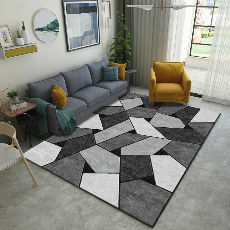 

Modern geometric printed carpet, large space, Home Decoration, children's room, living room, bedroom floor mat,