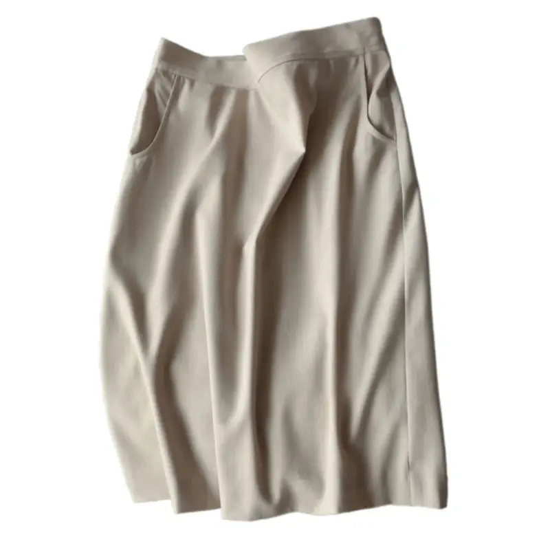 Летние шелковые миди-юбки для женщин корейский английский стиль атласные