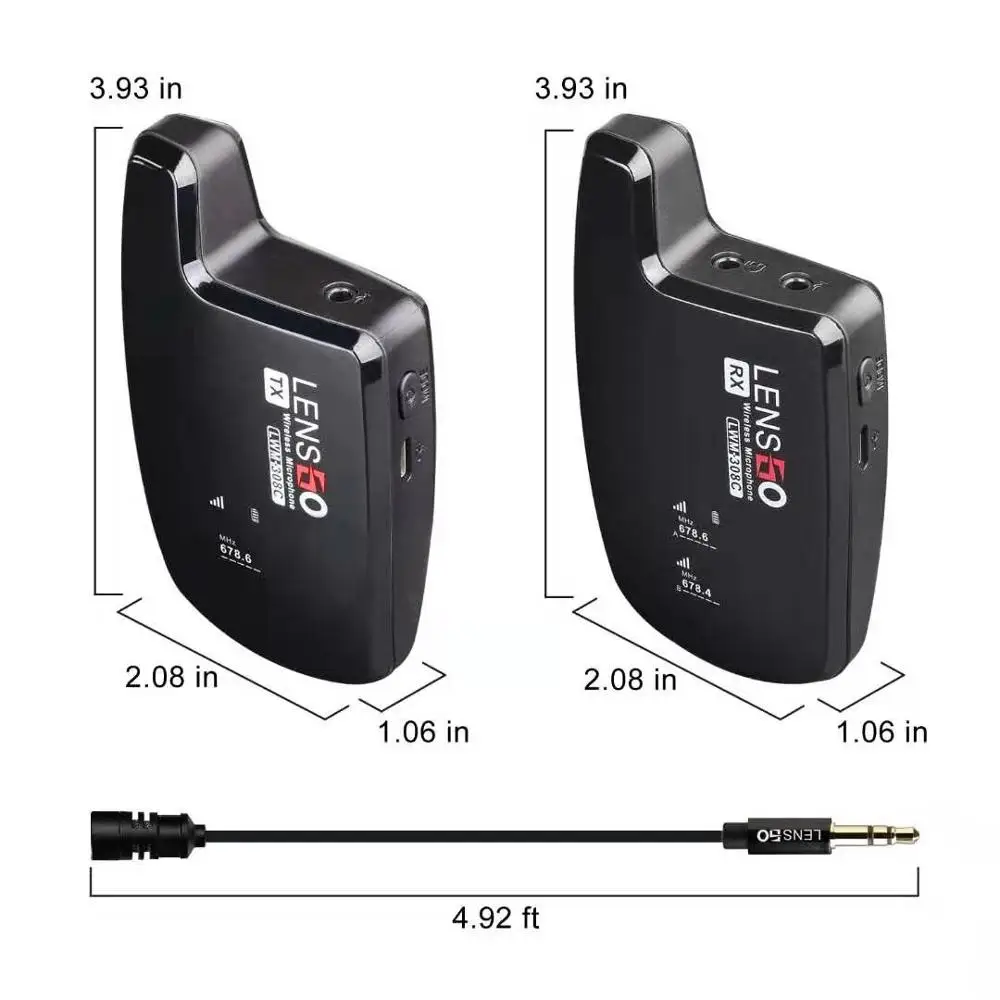 Lensgo беспроводной микрофон видео Vlog интервью клип на лацкане для DSLR камеры