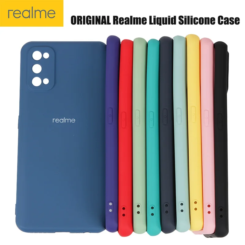 Чехол для Realme 8 чехол 6 7 pro C3 C15 C11 C21 C25 V15 оригинальный мягкий из жидкого силикона и