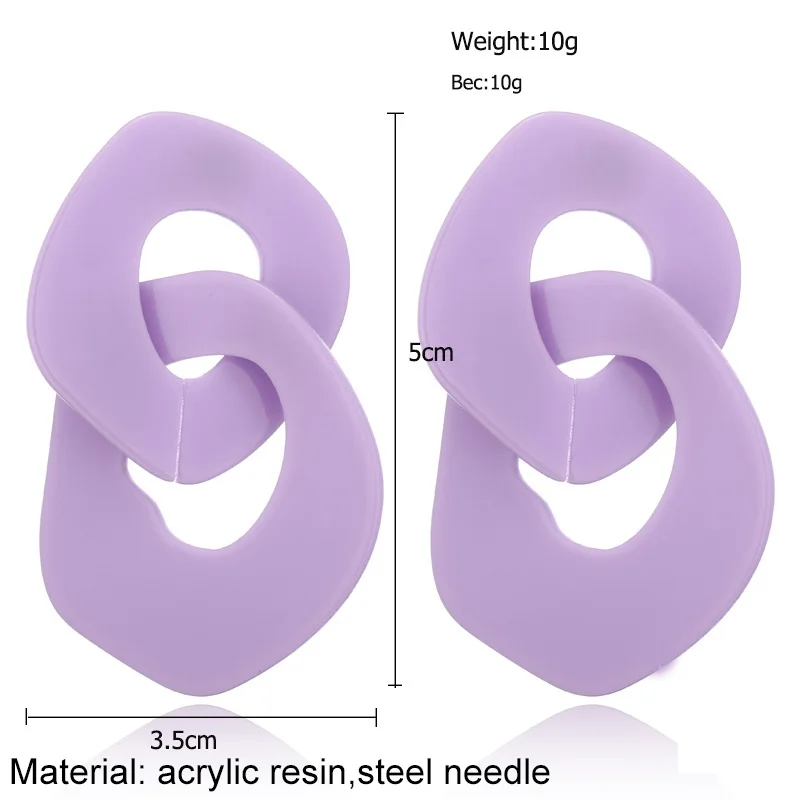 Серьги женские двойные круглые из акрила нержавеющей стали|Серьги-подвески| |