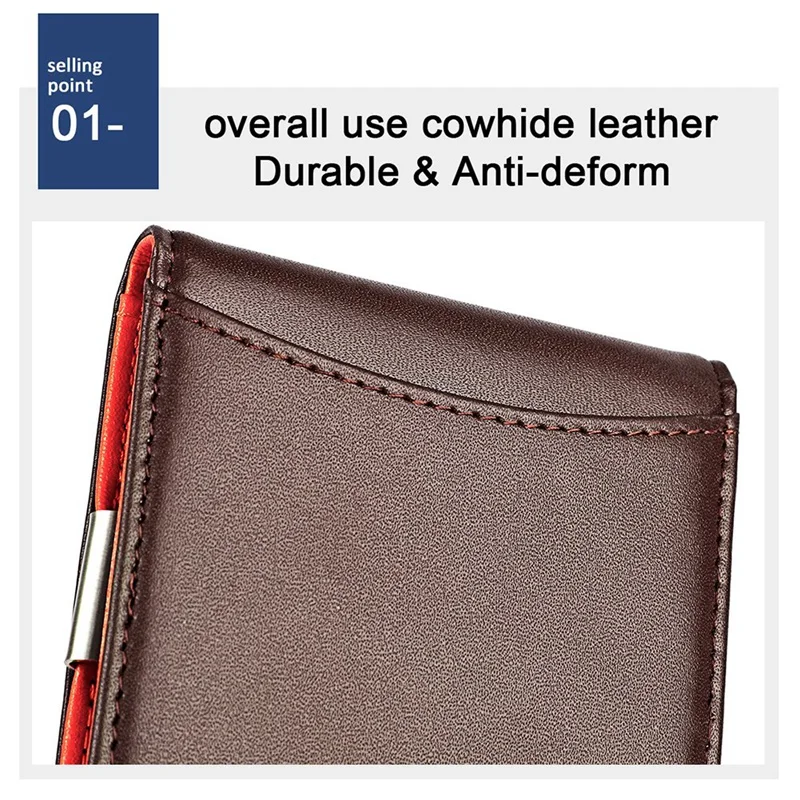 

Men's Wallet PU Ultra-Thin Wallet Dollar Clip Wallet
