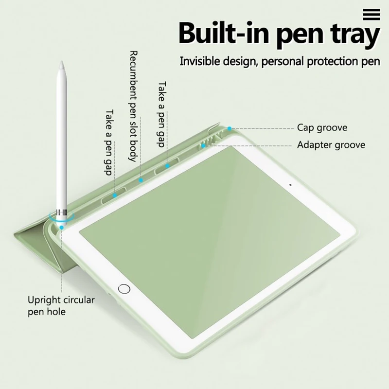Чехол для Apple iPed Pro 11 12 9 2020 силиконовый чехол с держателем карандашей i Pad 7-го