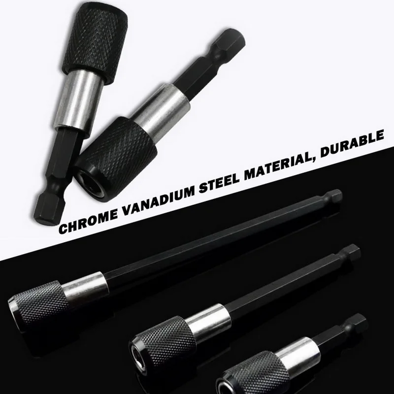 1/4" 60MM Drive Hex Shank Quick Release Change Holder Bit Drill Chuck Adapter Magnetic Screwdriver | Инструменты