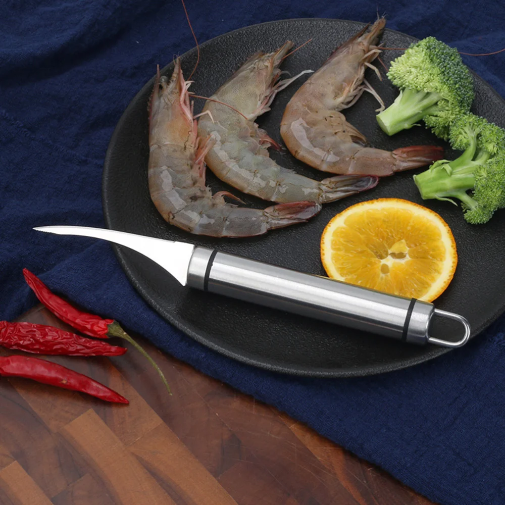 

2pcs Multi-purpose Shrimp Line Shears Stainless Steel Food Scissors Shrimp Peeler Prawn Shells Remover for Home Kitchen Restaura