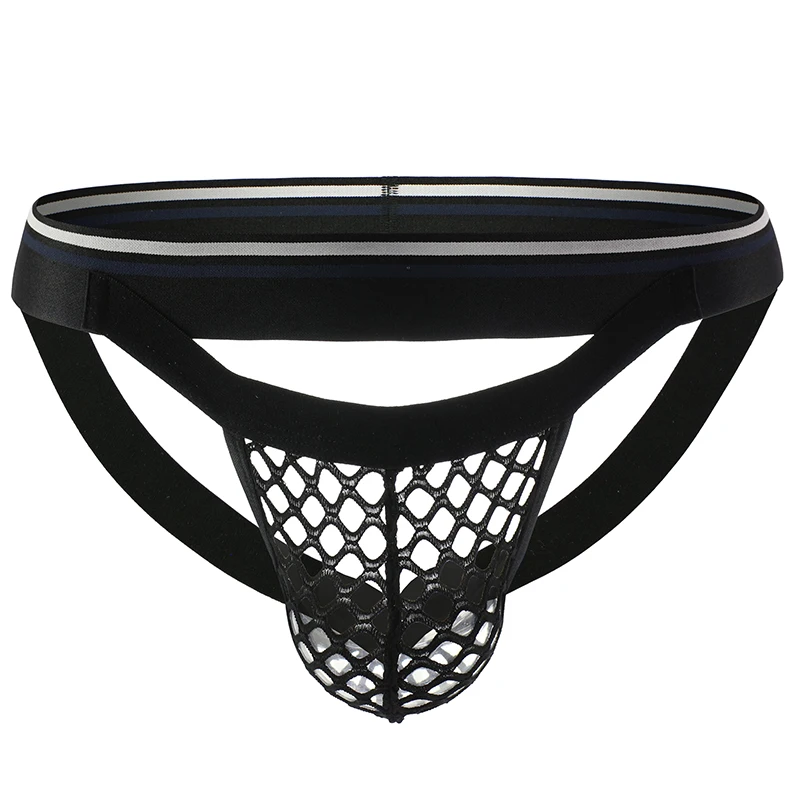 

Thong G-string Jockstrap Sexy Mesh Fishnet Hollow Out Underwear Cueca Open Butt String Homme Gay Panties Lingerie Mens