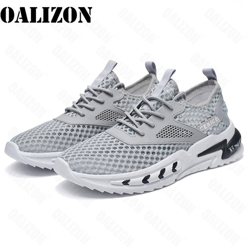 

New Summer Men Male Height Increasing Mesh Air Lace Up Shoes Hombre Walking Jogging Running Casual Sneakers Man Tennis Shoes Men