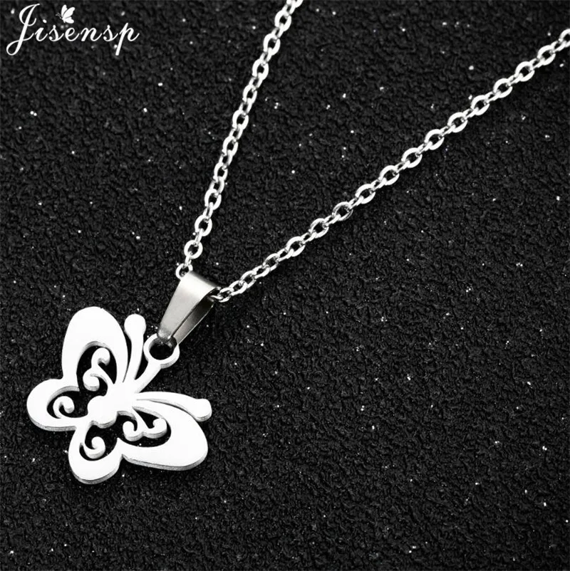 

Korean Cute Butterfly Necklace Women Chain Jewelry Lovely Animal Pendant Necklaces Collares De Moda Wholesale Bijoux