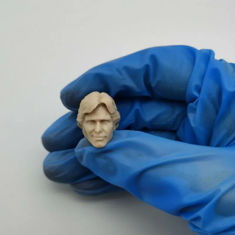 

Unpaint 1/12 Han Solo Head Sculpt Harrison Ford Head Model for 6in action Figure