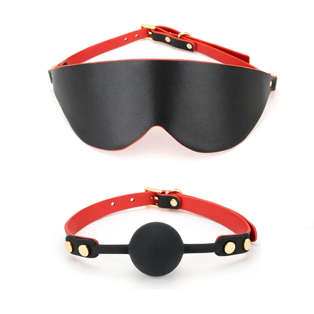 Искусственная кожа BDSM комплект Секс-игрушки для пары воротник наручники кнут