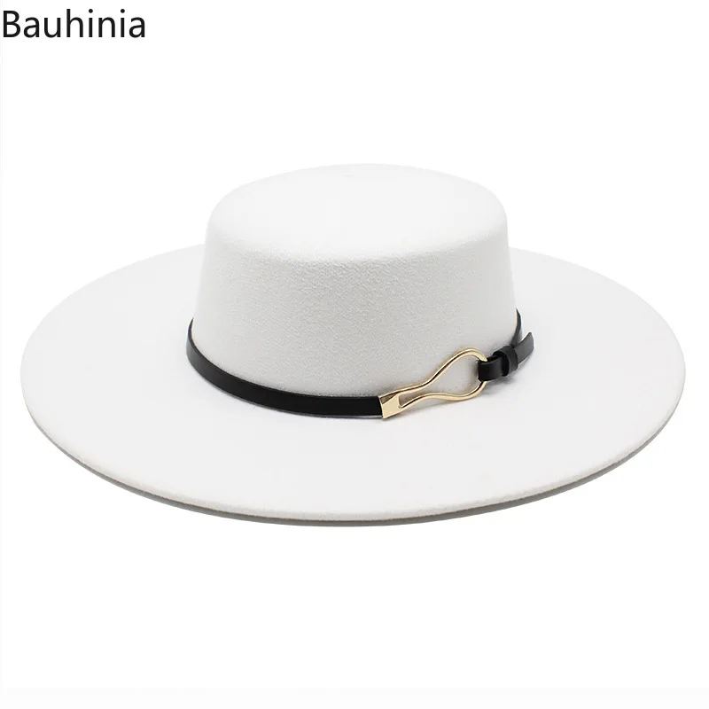 Bauhiniua шерстяные войлочные шляпы-федоры Jazz Cap 2022 зимняя теплая Женская 10 см широкие