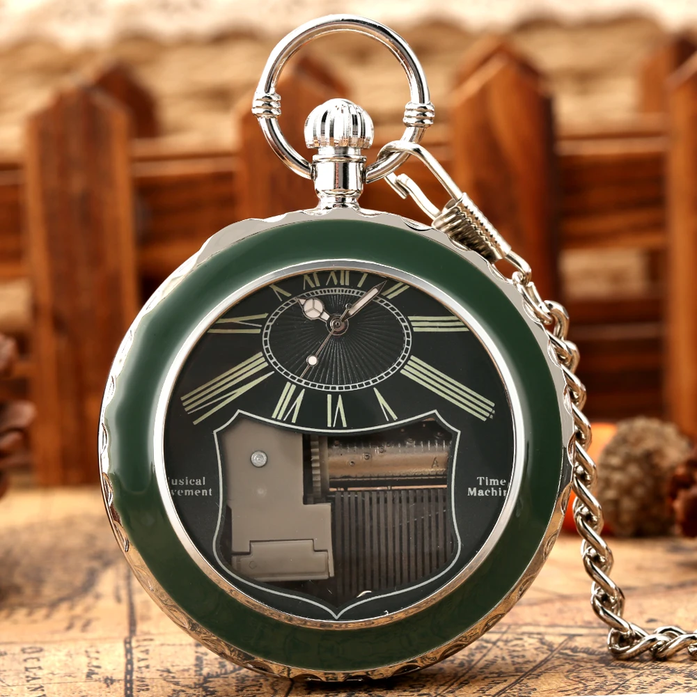 Прозрачные музыкальные карманные часы Лебединое озеро мелодия антикварная