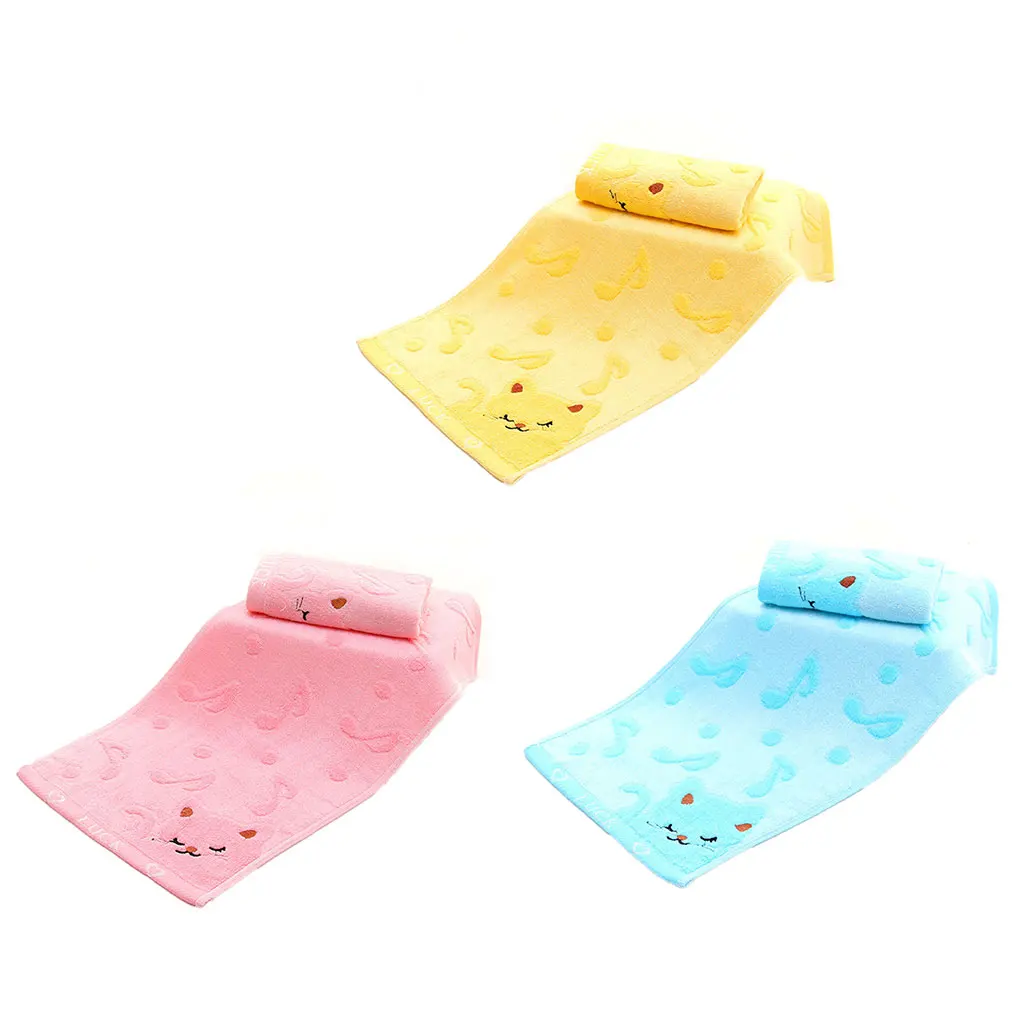 

10pcs Hot High Quality Non-twisted Bamboo Fiber Music Cat Baby Wash Towels Spa Facial Bath Towel Hand Towel Towels Bathroom