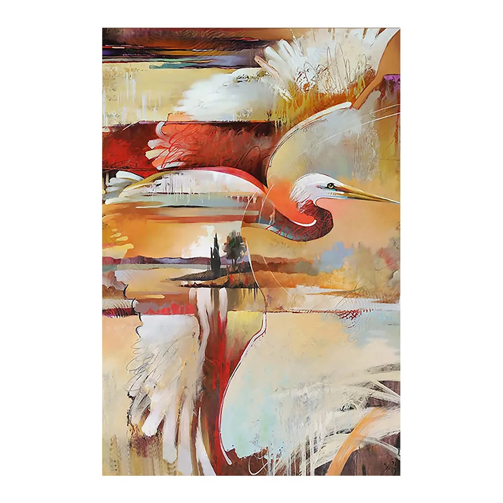 Heron Алмазная с изображением птицы живопись маслом животное круглая полная дрель