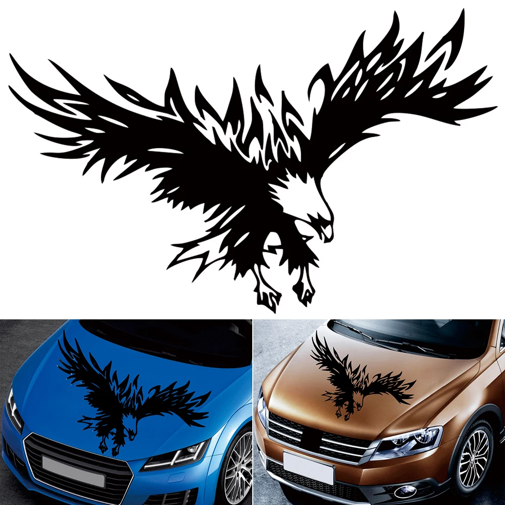 

Car Hood Eagle Decal Flying Wings Eagle Tribal Pattern Truck Suv Body Sticker Bird Wings Sticker Universal