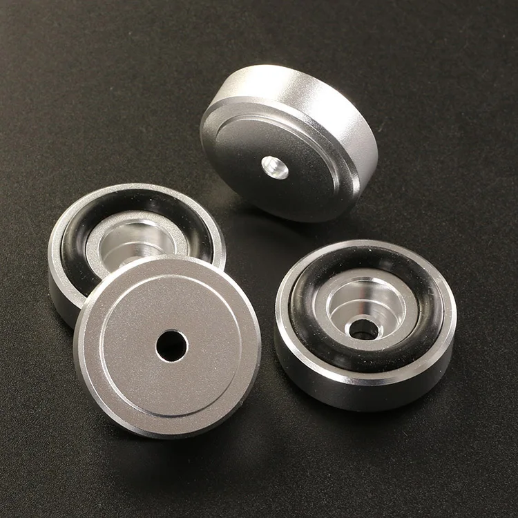 

4PCS 30MM audio all-aluminum alloy power amplifier rubber ring shock-absorbing aluminum machine foot pads shock-absorbing feet