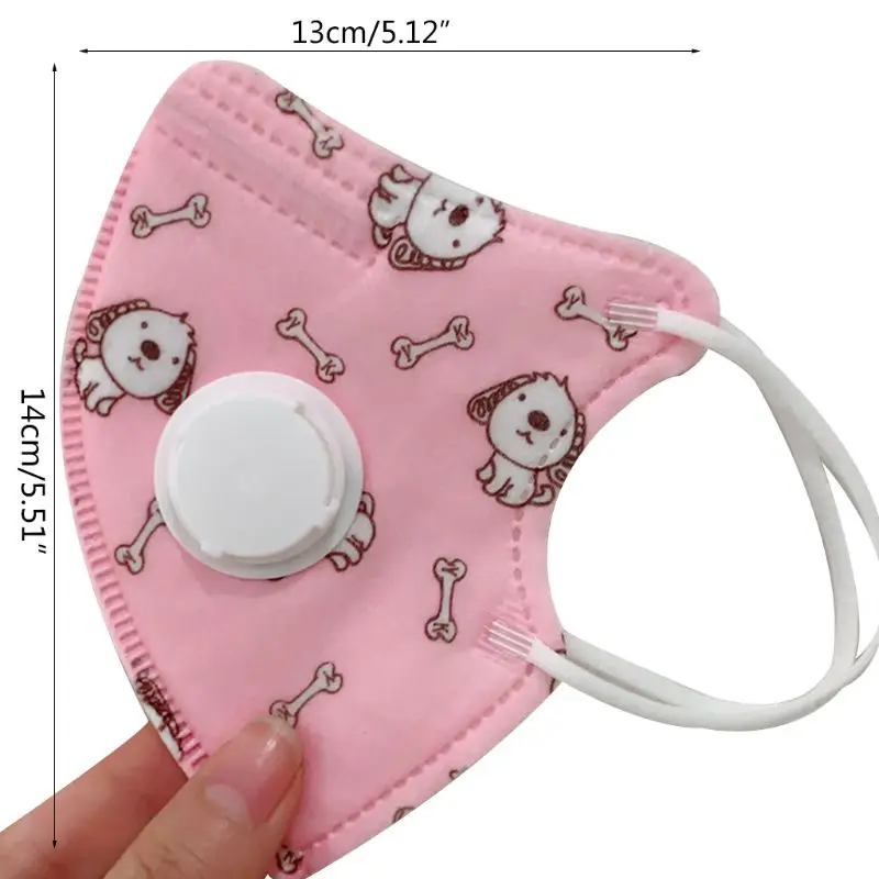 

Children Disposable Cartoon Printing 3D Mouth Mask with Breathing Valve Dustproof Breathable Protective Cover