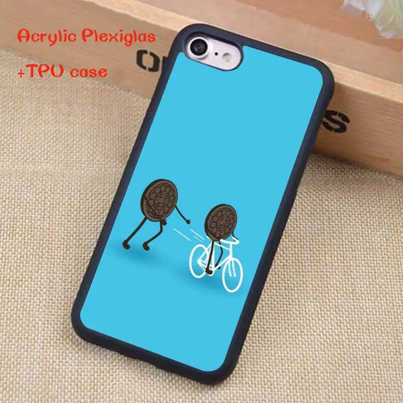 

Oreo Milk chocolate Cookies Phone Case For iphone 12 11 Pro Max X XR XS SE 2020 6S 7 8 Plus Acrylic Plexiglass TPU