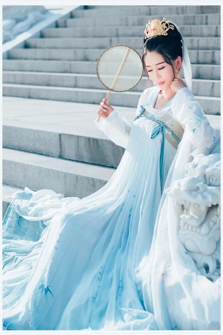 

Fairy Cosplay Hanfu Ancient Costume Dress Women Folk Dance Clothing Chinese Traditional Fairy Princess Dresses Stage Performance