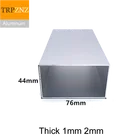 44x76 мм, толстый 1mm2mm, Прямоугольная алюминиевая трубка-профиль, 6063 алюминиевая квадратная труба, алюминиевый профиль для украшения