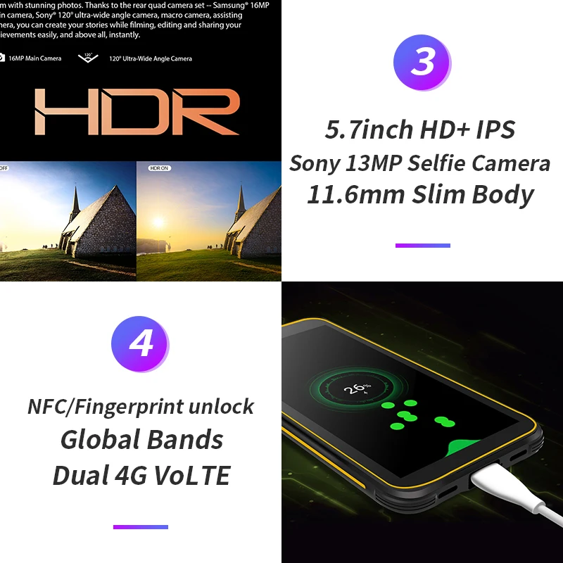 Blackview BV6300 Pro Helio P70 Octa Core 6 ГБ + 128 IP68 Водонепроницаемый смартфон Quad камеры Android 10 0 NFC