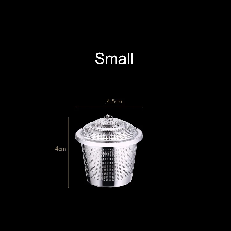 Small 304 чайник из нержавеющей стали, фильтр, серебряный, большой, средний, маленький размер, для заваривания чая, шариковый фильтр, многофункциональная посуда h2 - Цвет: Small