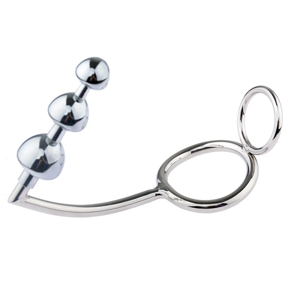 Анальная пробка 3 размера искусственный крючок массажер простаты из нержавеющей