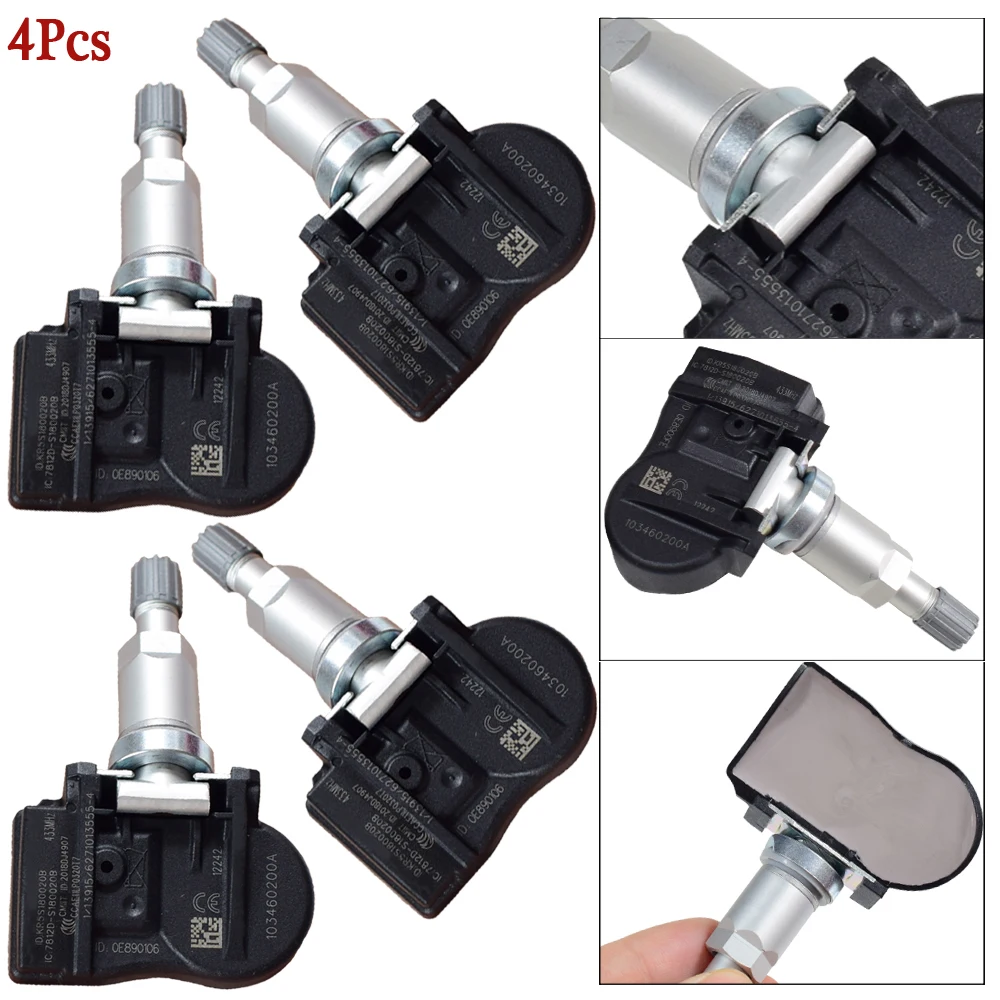 4Pcs New TPMS Sensor Car Tire Pressure S180052068C S180052068 433Mhz For Tesla Model S X 103460200A 1034602-00-A | Автомобили и