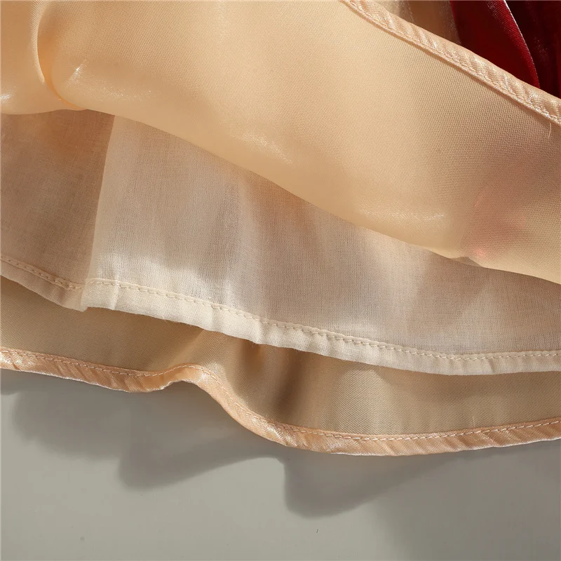 

Little Girls Casual Suspender Short Dress Fashion Contrast Color Big Bow Shiny Frill A-line Princess Dress