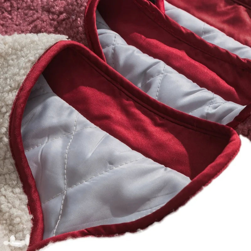 HFYF Chinese Style Loose Oversized Cashmere Coat Cloak Thick Cotton Jacket