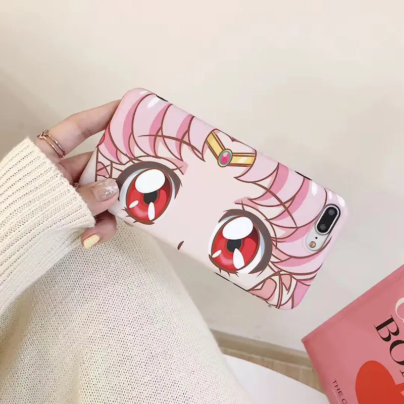 Сейлор Мун Аниме синий глаз красота милый чехол для телефона coque iPhone 7 8 6s Plus XS max