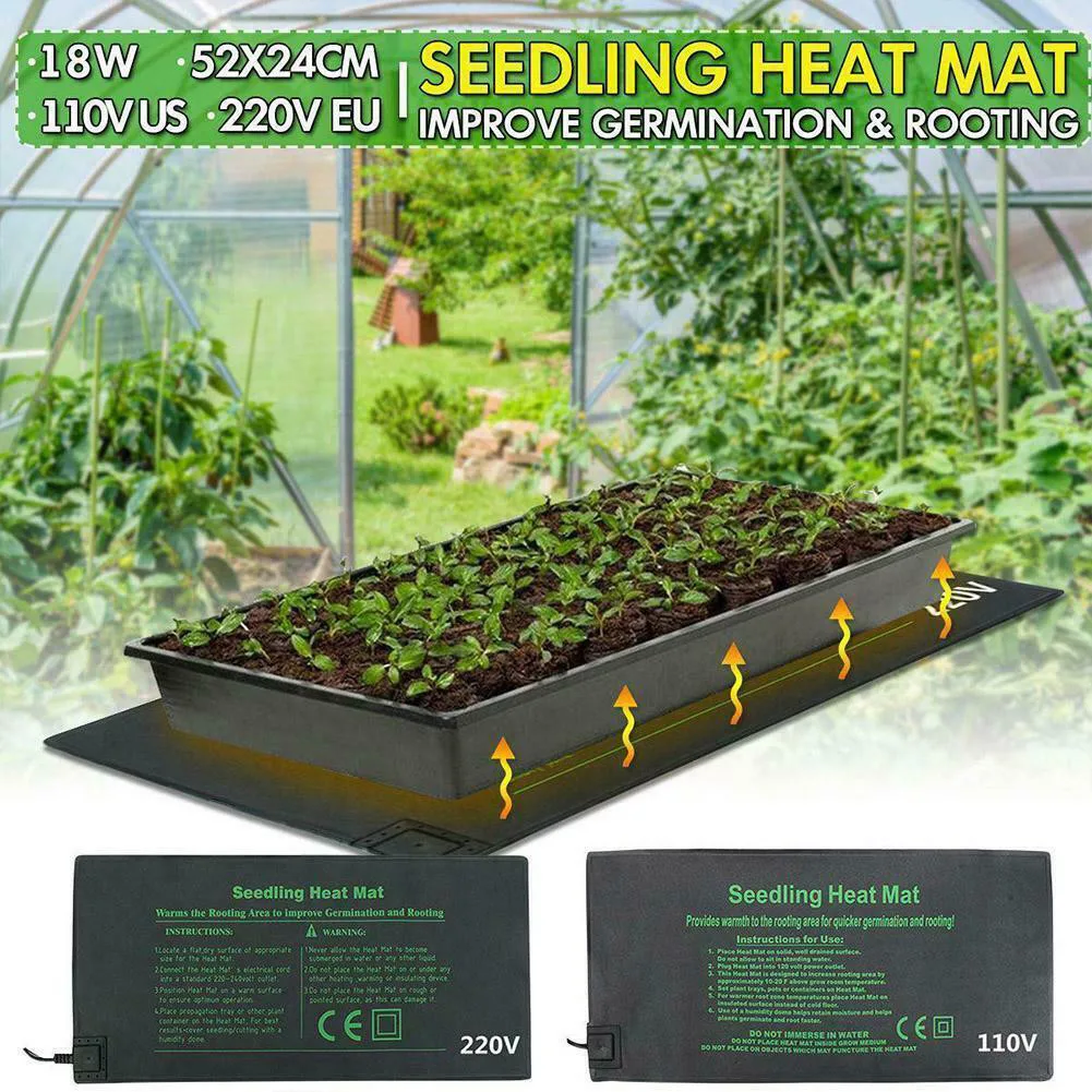 

18w Heat Mat 52*24cm Clone Flower Germination Herbs Propagation Starter