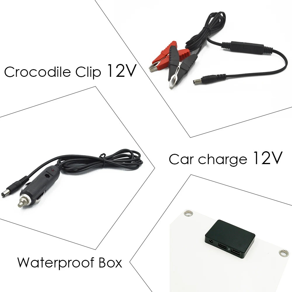 20 Вт полугибкая солнечная панель 18 В DC Выход для 12 батареи лодки яхты