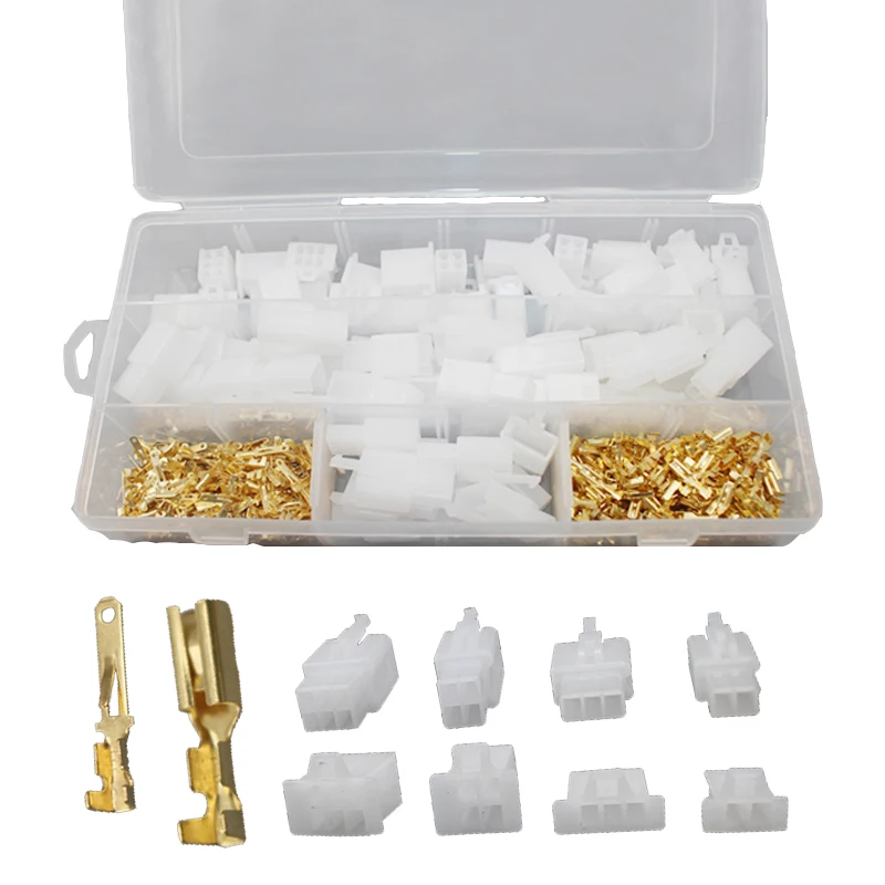 40 Set Practical Auto Electrical 2 3 4 6 Pin 2.8 mm Wire Terminal Connector with Fixed Hook Male Female Terminals Housing Mayitr |